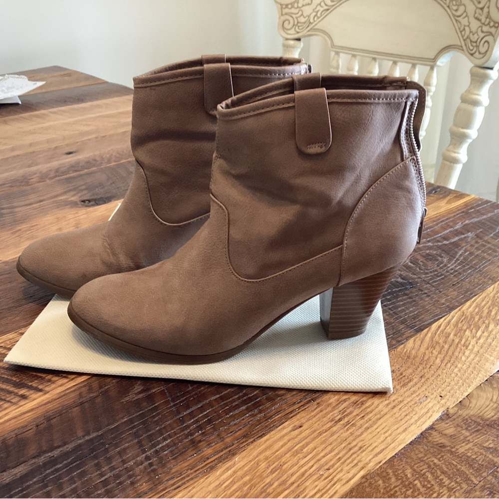 Style & Co. Tan Ankle Booties
